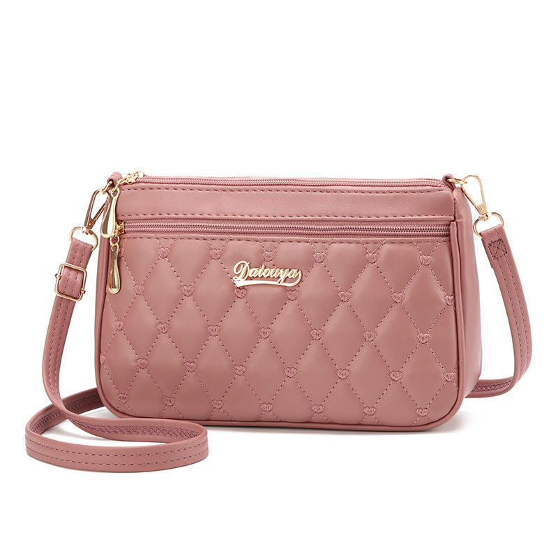 Summer Simple Fashion Solid Color Embroidered Chanel Style Crossbody Bag Trendy