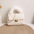 Fuzzy & Diamond-patterned handbag