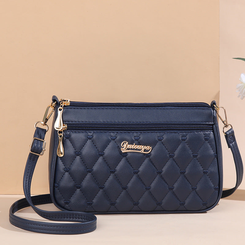 Summer Simple Fashion Solid Color Embroidered Chanel Style Crossbody Bag Trendy