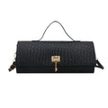 Textured Woven Square Handbag