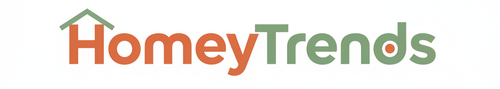logo of HomeyTrends, a brand that sells trendy home products. The logo should be attractive to millenials and gen z while focusing on the letters from the brand.